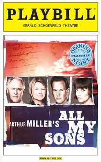 All My Sons Limited Edition Official Opening Night Playbill 